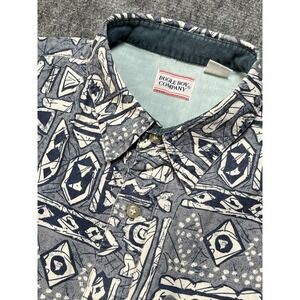 Vintage Bugle‎ Boy Company 90s Mens Button Up  Tribal Aztec SurfShirt EUC